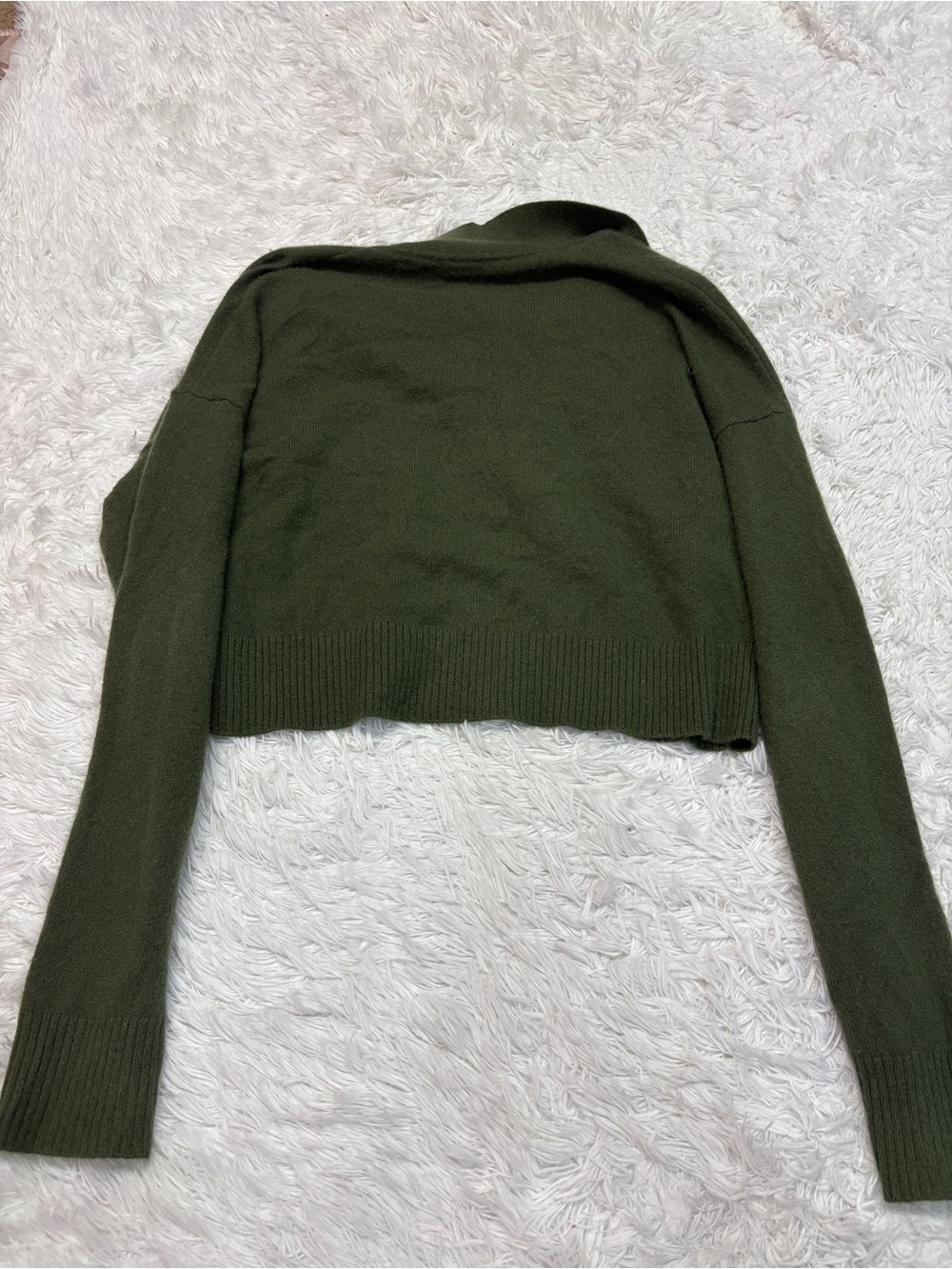 Reformation Cashmere Polo Sweater Green - Picture 6 of 7